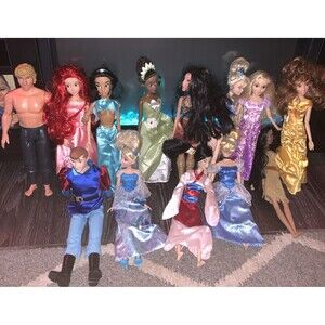 Disney Princess Dolls Lot of 13  Mattel